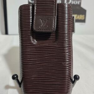 Louis Vuitton Brown Leather Phone Case
